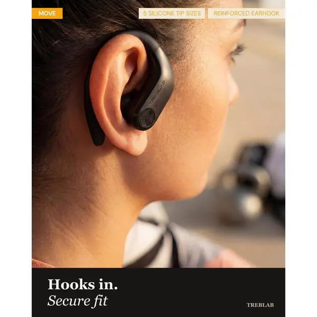 Alt view image 5 of 7 - X3-Pro Earbuds Wireless Bluetooth, Earhook IPX5 12H Powerbank | Bluetooth Running Headphones, gaming mode 60ms, wireless charging case, secure earhook, ENC mics, BT 5.3, 9g ultra-light
