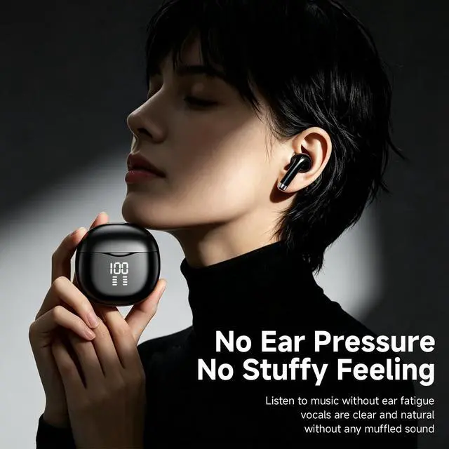 Alt view image 2 of 7 - Wireless Earbuds, Bluetooth 5.4 Stereo, 35H Playtime, Balanced Sound