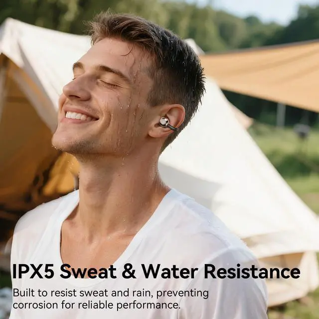 Alt view image 7 of 7 - Open Ear Clip on Earbuds Bluetooth Headphones Wireless Ear Buds