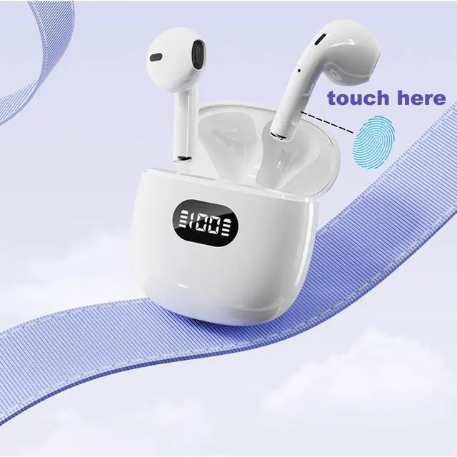 Alt view image 4 of 7 - Wireless Earbuds,Bluetooth 5.4 Headphones with LED Display, Stereo Sound Clear Call,IPX7 Waterproof Bluetooth Earbuds with 50h Battery Last,ENC Noise Cancelling in Ear Earphones