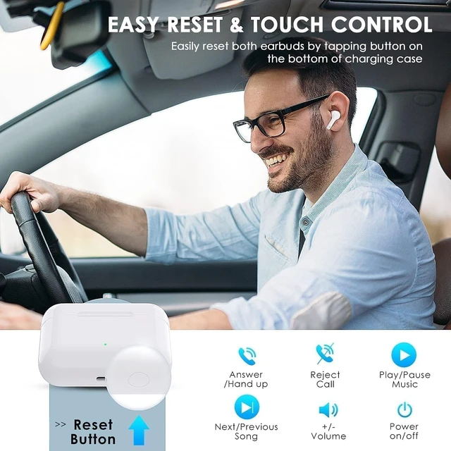 Alt view image 6 of 7 - Wireless Ear Buds Air Buds Pro (2nd Generation), Bluetooth Headphones with Charging Case Included, Over 42 Hours of Battery Life, Effortless Setup for iOS/Android