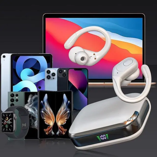 Alt view image 7 of 7 - Wireless Earbuds, Sports Bluetooth Headphones, 75Hrs Playtime Ear Buds with LED Power Display, Noise Canceling Headset, IPX7 Waterproof Earphones for Workout/Running