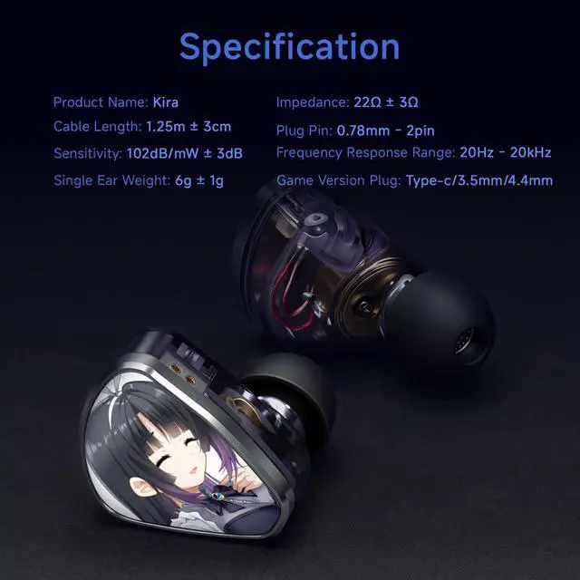 Alt view image 7 of 7 - Wired IEM Earbuds for Gaming/Music,Type-C in Ear Monitors with mic
