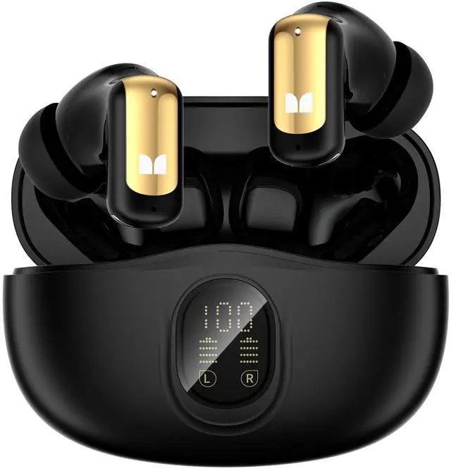 Main image of N-Lite 217 Wireless Earbuds, Bluetooth 6.0 Stereo Headphones with Powerful Bass, Built-in Smart Noise Cancelling Mic for Clear Calls, Comfortable Fit, 32H Playtime, IPX5 Waterproof, Black