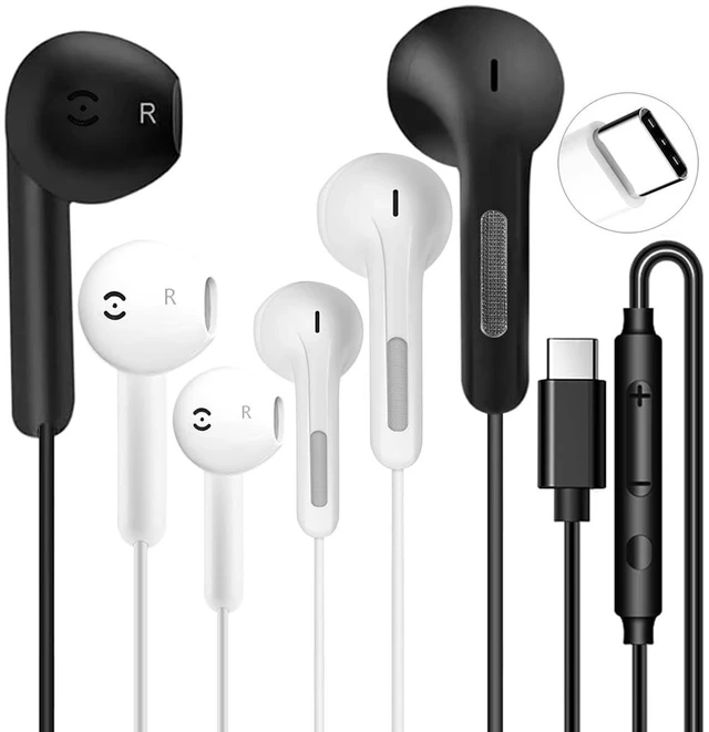 Main image of 3 Pack USB C Headphones for iPhone 16/15 Pro Max/Plus, Wired Earbuds with Mic & Volume Control, HiFi Stereo Noise Cancelling Type C Earphones Wired for iPad Pro, Samsung Galaxy S23/S22/S21/S20/Ultra