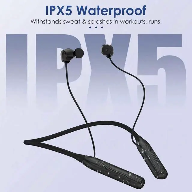 Alt view image 7 of 7 - Neckband Bluetooth Headphones, Bluetooth Earbud with 1000H Play Time