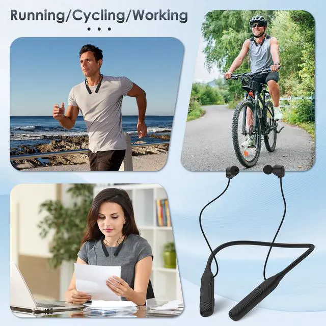 Alt view image 6 of 7 - Neckband Bluetooth Headphones, Bluetooth Earbud with 1000H Play Time