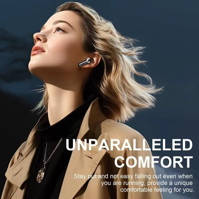 Alt view image 7 of 7 - Wireless Earbuds, 2026 Bluetooth 5.4 Headphones HiFi Stereo, 50H Playtime In Ear Buds Deep Bass with 4 ENC Noise Cancelling Mics, IP7 Waterproof Wireless Earphones with LED Display, Fast Charging Case