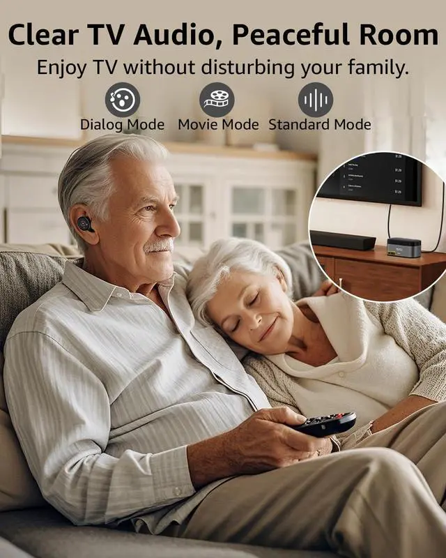 Alt view image 5 of 7 - Wireless Earbuds for TV Watching for Seniors