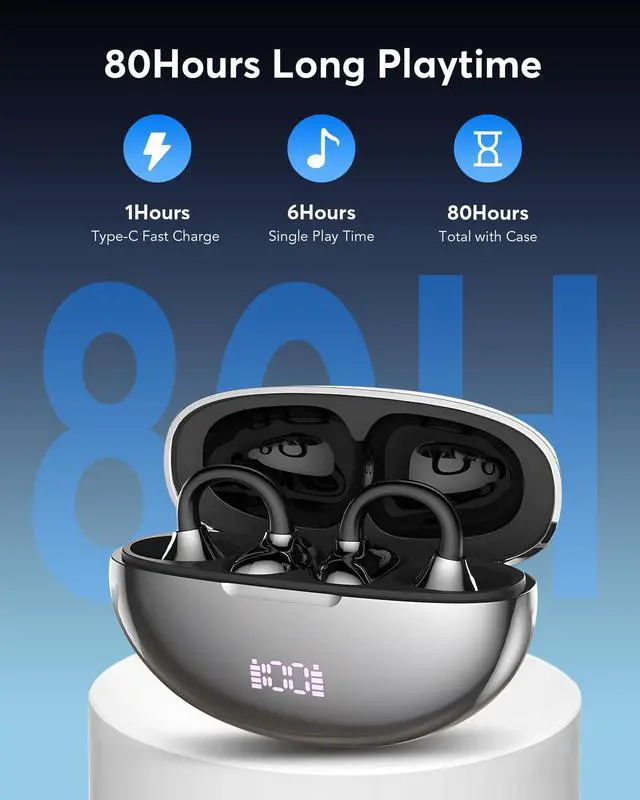 Alt view image 6 of 7 - AI Translation Earbuds Real Time 198 Languages 80H Playtime Translator Earbuds Audifonos Traductores Inglés Español Wireless Earphones Bluetooth Headphones for Travel Business Meeting Learning Black