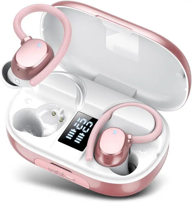 Main image of Ear buds Wireless Bluetooth Earbuds Sport 2026 NEW Bluetooth 5.3 Headphones with LED Display 128H Playtime Powerful Bass Over Ear Earphones with Earhooks IP7 Waterproof for Gym/Running/Workout
