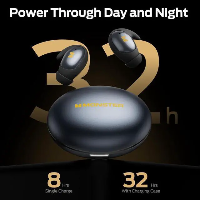 Alt view image 6 of 7 - Ear Buds, Sleep Earbuds with Stereo Sound, Design for Side Sleeper, 32H Playtime, Bluetooth 6.0, ENC Noise Cancelling, IPX6 Waterproof Mini Headphones, Black