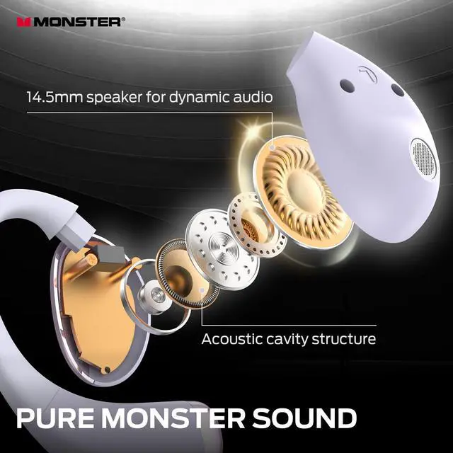 Alt view image 2 of 7 - Open Ear AC520 Headphones, Bluetooth 6.0 Wireless Earbuds with HiFi Sound, Open Ear Earbuds with 24H Playtime, Unique Handbag Design, ENC Clear Call, IPX6 ResistancePurple