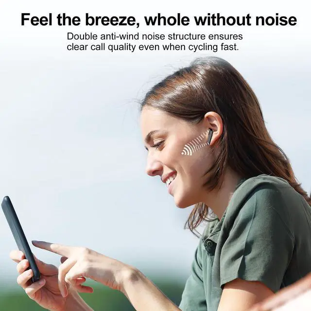 Alt view image 4 of 7 - Wireless Earbuds, Bluetooth 5.4 Headphones HiFi Stereo, Bluetooth Earbuds with ENC Noise Cancelling Mic, 36H LED Display Ear Buds, IPX7 in Ear Earphones for Phone Tablet Laptop Sports, Black
