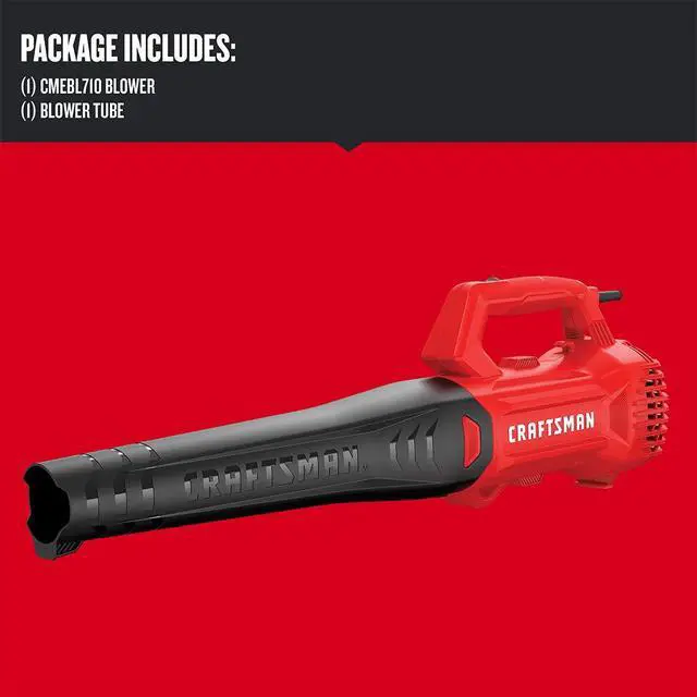 Alt view image 2 of 7 - Corded Leaf Blower, Powerful Lightweight Handheld Axial Electric Blower, 9 Amp (CMEBL710)