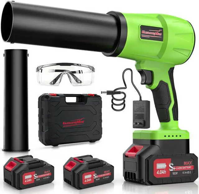Main image of Brushless Leaf Blower Cordless, 980,000RPM, with 2 Batteries and Charger, Adjustable Speed, Lightweight, Electric Handheld Blower Portable for Patio Cleaning, Lawn Care, Yard, Leaves, Dust