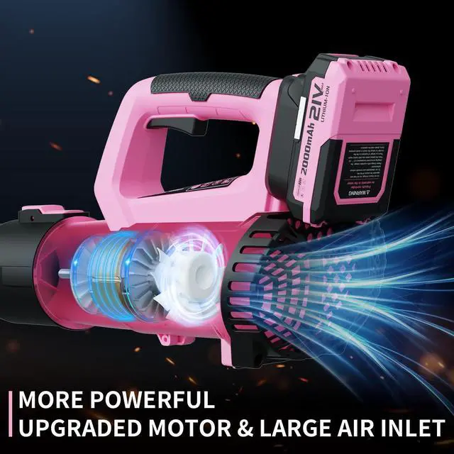 Alt view image 3 of 6 - Leaf Blower Cordless, Electric Cordless Leaf Blower with 2 Batteries and Fast Charger, Lightweight Battery Powered Leaf Blowers for Lawn Care, Patio Cleaning