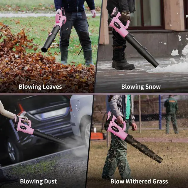 Alt view image 6 of 6 - Leaf Blower Cordless, Electric Cordless Leaf Blower with 2 Batteries and Fast Charger, Lightweight Battery Powered Leaf Blowers for Lawn Care, Patio Cleaning