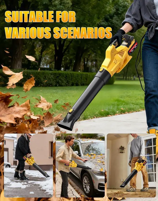 Alt view image 6 of 7 - Leaf Blower Cordless Compatible with DeWalt 20V Max Battery, 6 Speed Modes