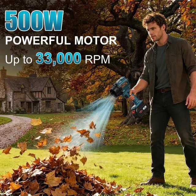 Alt view image 3 of 7 - Cordless Leaf Blower, Lightweight Electric Blower