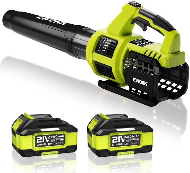 Main image of Cordless Leaf Blower 21V 550CFM with 2 x 3.0Ah Battery & Fast Charger