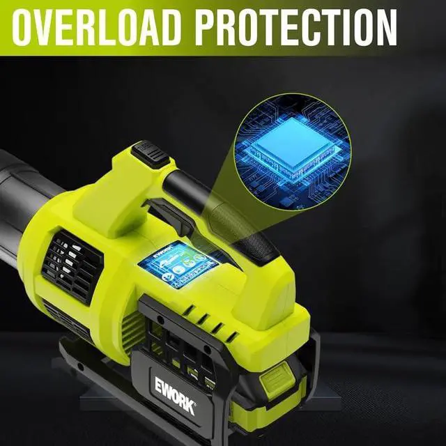 Alt view image 6 of 7 - Cordless Leaf Blower 21V 550CFM with 2 x 3.0Ah Battery & Fast Charger