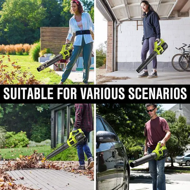Alt view image 7 of 7 - Cordless Leaf Blower 21V 550CFM with 2 x 3.0Ah Battery & Fast Charger