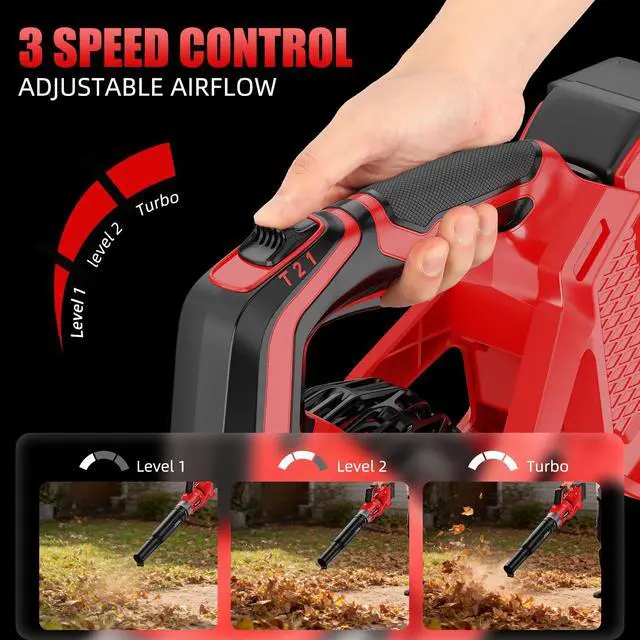 Alt view image 5 of 7 - 600 CFM Cordless Leaf Blower Compatible with Milwaukee 18V M18 Battery