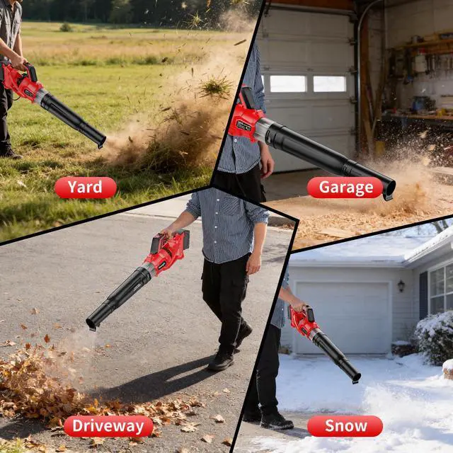 Alt view image 7 of 7 - 600 CFM Cordless Leaf Blower Compatible with Milwaukee 18V M18 Battery