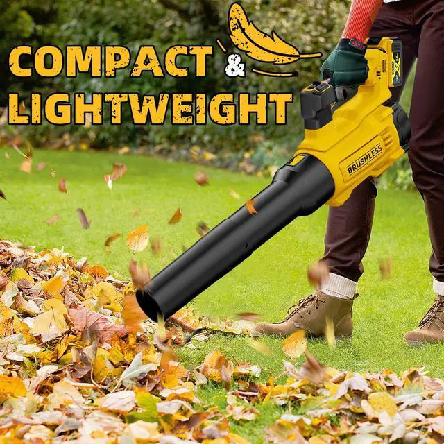 Alt view image 7 of 7 - 20V Cordless Leaf Blower, Max 600 CFM/125 MPH Turbo Boost Mode Compatible with DeWALT 20V Max Battery, Brushless Motor, Ergonomic 3.6LBS for Driveway & Yard, Tool Only