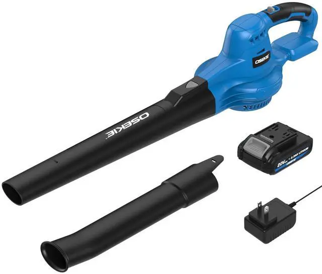 Main image of 20V Cordless Leaf Blower Kit with 2.0Ah Battery & Fast Charger, 180MPH 2-Speed Electric Leaf Blower, 18000RPM, 3.3lbs Lightweight Battery Powered Blower for Lawn, Patio, Driveway Cleaning