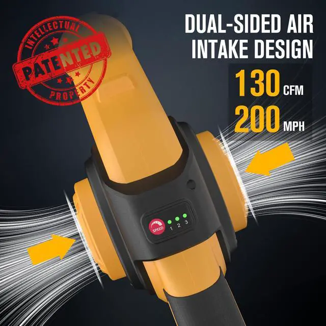 Alt view image 2 of 7 - 20V Small Cordless Leaf Blower with 2 x 2.0Ah Battery and Charger