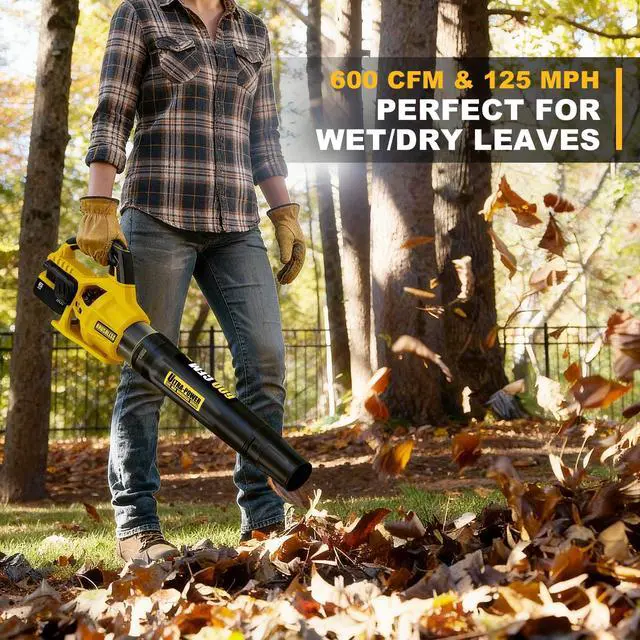 Alt view image 3 of 7 - 600 CFM Brushless Leaf Blower Compatible with DeWalt 20V Max