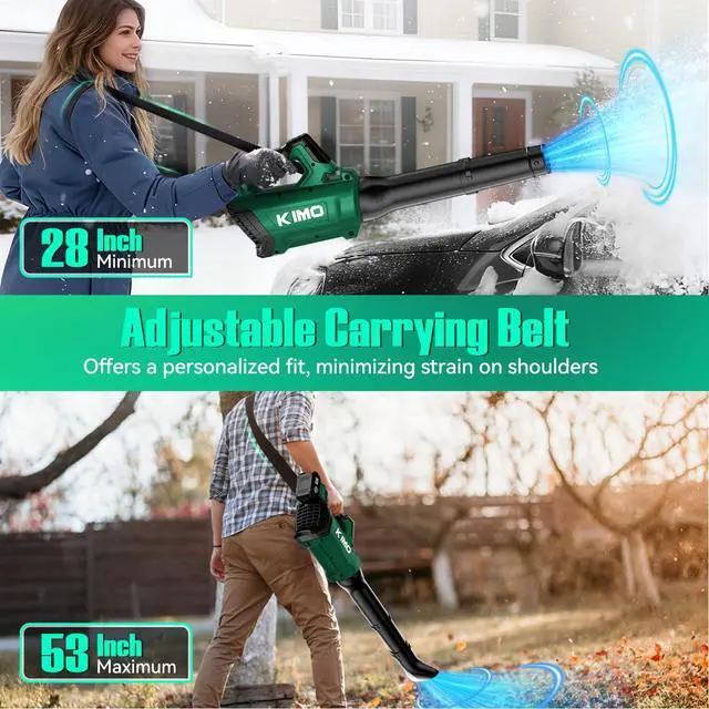 Alt view image 6 of 7 - Cordless Leaf Blower with Battery and Charger, 750CFM 220MPH, 4 Speeds w/Turbo Mode, Brushless Motor, 3 Extended Tube, 2x4.0Ah Battery Powered Leaf Blowers for Lawn Care Patio Cleaning Wet Leaves