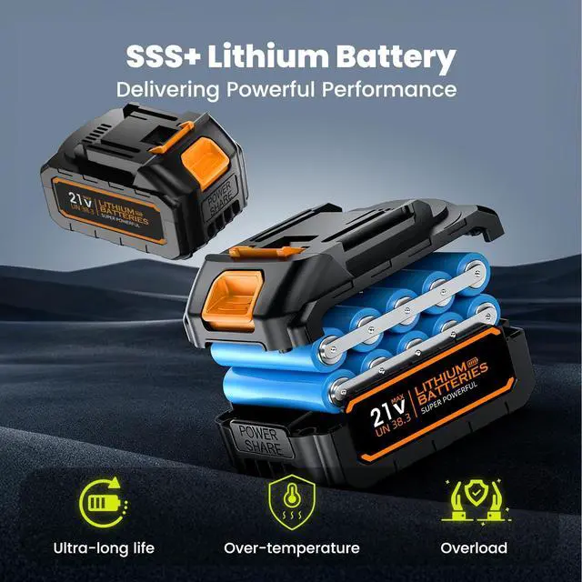 Alt view image 3 of 6 - Cordless Leaf Blower with 2 Batteries & Charger - 990,000 RPM Electric Handheld Blower, Lightweight, Double Run Time for Lawn, Yard, Patio, Garden Cleaning