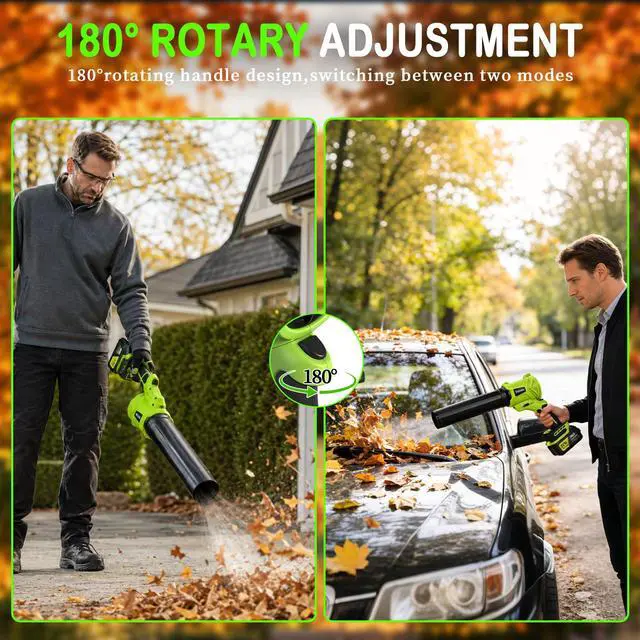 Alt view image 2 of 7 - Leaf Blower Cordless, 6 Speed Modes, Small Blowers for Lawn Care