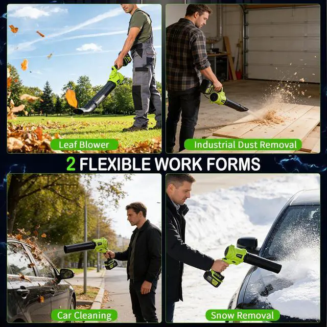 Alt view image 6 of 7 - Leaf Blower Cordless, 6 Speed Modes, Small Blowers for Lawn Care