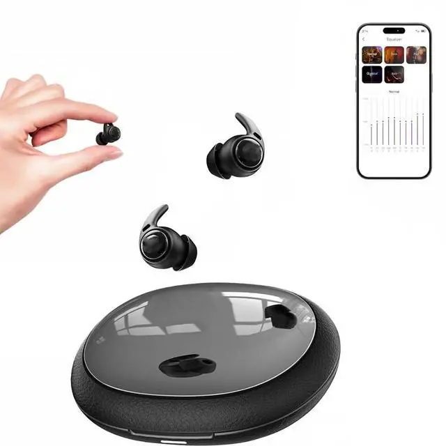 Main image of Sleep Earbuds Bluetooth 5.4 in Ear, AI Translation Headphones Real Time 150 Languages, Waterproof Mini Sleep Headphones Small Design for Side Sleepers for Travel Education Business Meetings Black