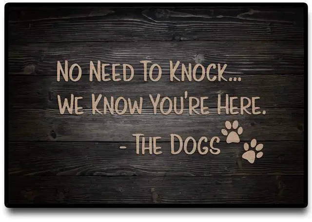 Main image of Funny Doormat, Welcome Door Mats for Home, Dog Door Mat Floor Door Mats Outdoor Indoor Mat Rubber Non Slip Backing 16"(W) X 24"(L)