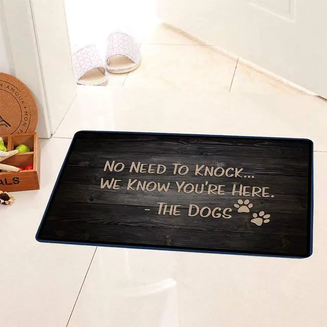 Alt view image 3 of 4 - Funny Doormat, Welcome Door Mats for Home, Dog Door Mat Floor Door Mats Outdoor Indoor Mat Rubber Non Slip Backing 16"(W) X 24"(L)