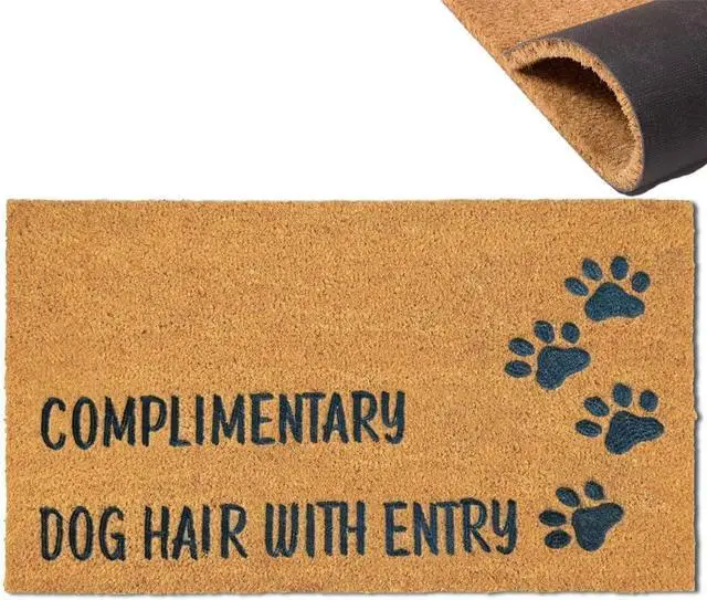Main image of Dog Hair with Entry Funny Door Mats Outside Coir Doormat for Home Entrance,Front Door mat,Indoor Entrance Embroidered Welcome Rubber Rugs Home Christmas Decor 30x 18