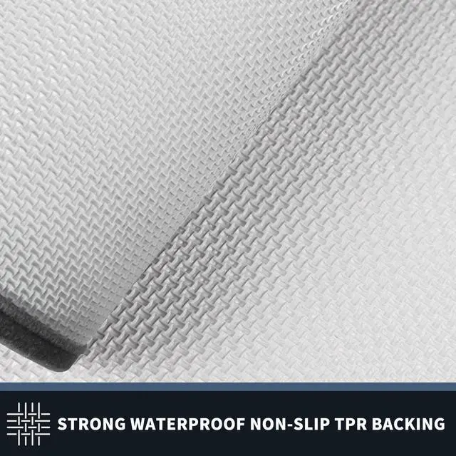 Alt view image 3 of 7 - Dirt Trapping Door Mat 20" x 32", Non-Slip Machine Washable Entryway Rug, Entrance Mat, Indoor Front Door Mat, Super Absorbent Entry Rug for Muddy Shoes & Paws, Light Grey & Dark Grey