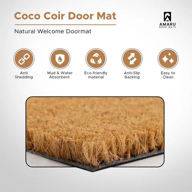 Alt view image 3 of 7 - Coir Welcome Mat, Non-Slip, Welcome Dogs, 17 x 29 in