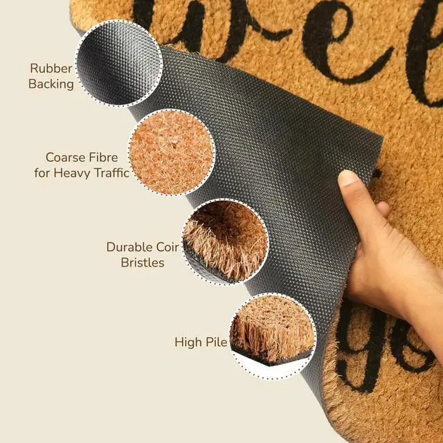 Alt view image 5 of 7 - Coir Doormat, Door mat with Hope You Like Dogs Print, 30x17
