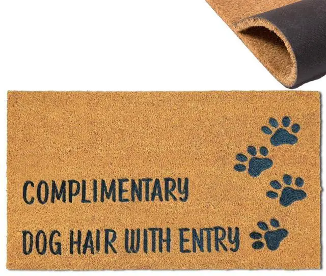 Main image of Dog Hair with Entry Funny Door Mats Outside Coir Doormat for Home Entrance,Front Door mat,Indoor Entrance Embroidered Welcome Rubber Rugs Home Spring Decor 30x 18