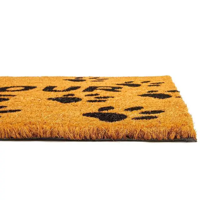 Alt view image 6 of 6 - Wipe Your Paws Doormat - Coir Door Mat with PVC Backing - Outdoor Mats for Back Door - Funny Welcome Rug for Dog Lovers - 17"x 30", Brown