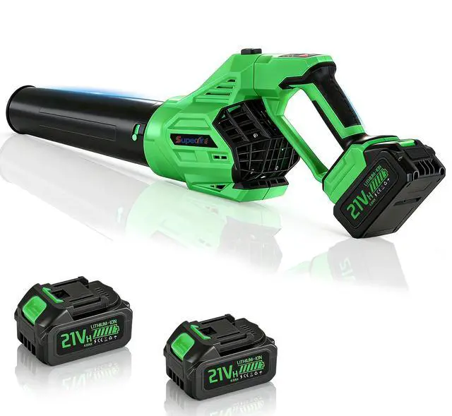 Main image of Leaf Blower Cordless with 2 Batteries and Charger, 750CFM 260MPH, Electric Leaf Blower with 3 Speeds Mode, 21V Handheld Blower for Cleaning, Dust, Snow, Lawn Clean, Patio, Blowing Leaves