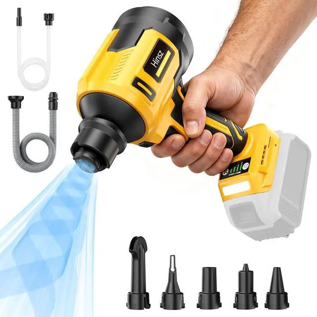 Main image of Upgraded Cordless Air Duster Blower Compatible with DeWalt 20V Battery, 4-in-1 Handheld Leaf Blower, 120,000 RPM Brushless Motor, 4 Speeds / 500 MPH/40 CFM for Keyboard, Computer Cleaning(Tool Only)