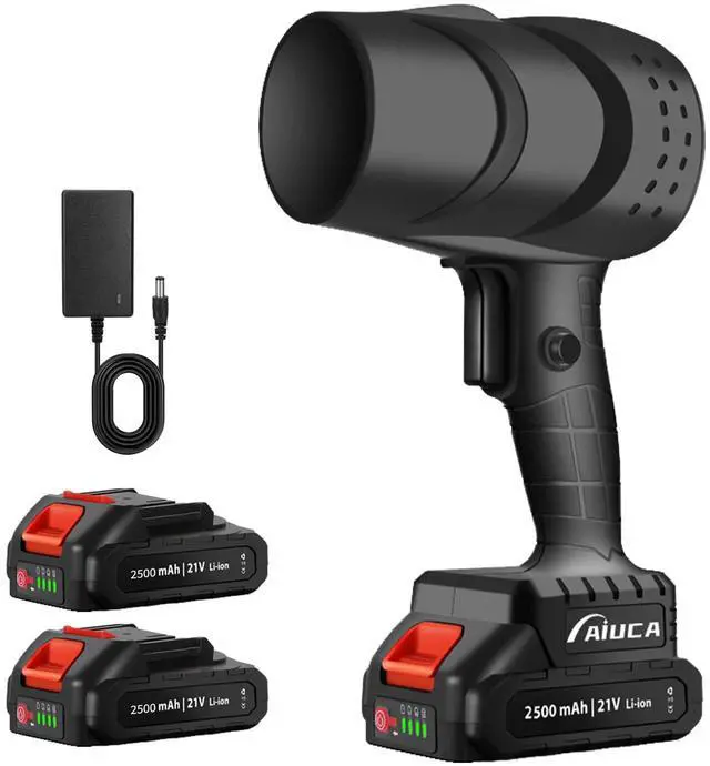 Main image of Cordless Leaf Blower with 2×21V 2500mAh Batteries, High-Speed Handheld Blower with Adjustable Speed, 250000 RPM & 130MPH Turbo Airflow, Lightweight & Portable for Patio, Lawn, Car, Camping