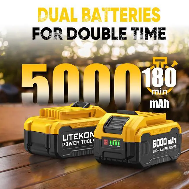 Alt view image 4 of 7 - Leaf Blower Cordless, 650CFM & 13 Speed Modes, Brushless Electric Cordless Leaf Blowers with 2 x 5.0Ah Batteries and Charger, 21V Powerful Blowers for Lawn Care, Blowing Leaves, Dust, Snow